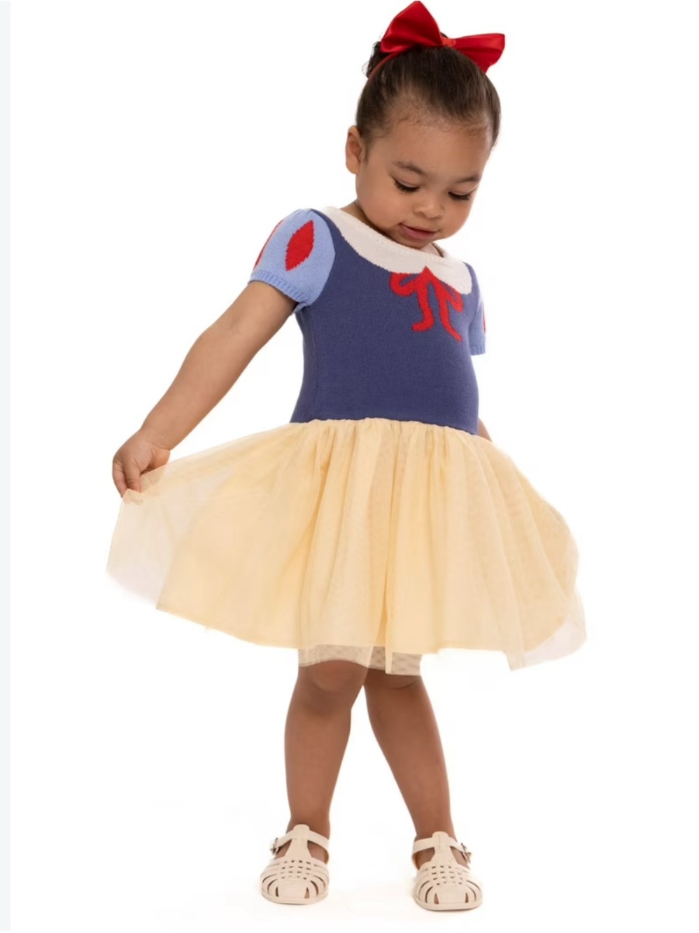 Kids Snow Princess Blue & Cream Tulle Costume Dress 3T